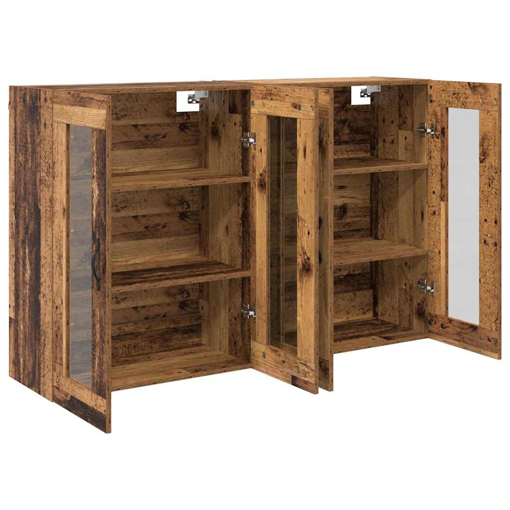 Wandschränke 2 pcs Altholz 69,5 x 34 x 90 cm Holzwerkstoff