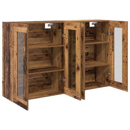 Wandschränke 2 pcs Altholz 69,5 x 34 x 90 cm Holzwerkstoff
