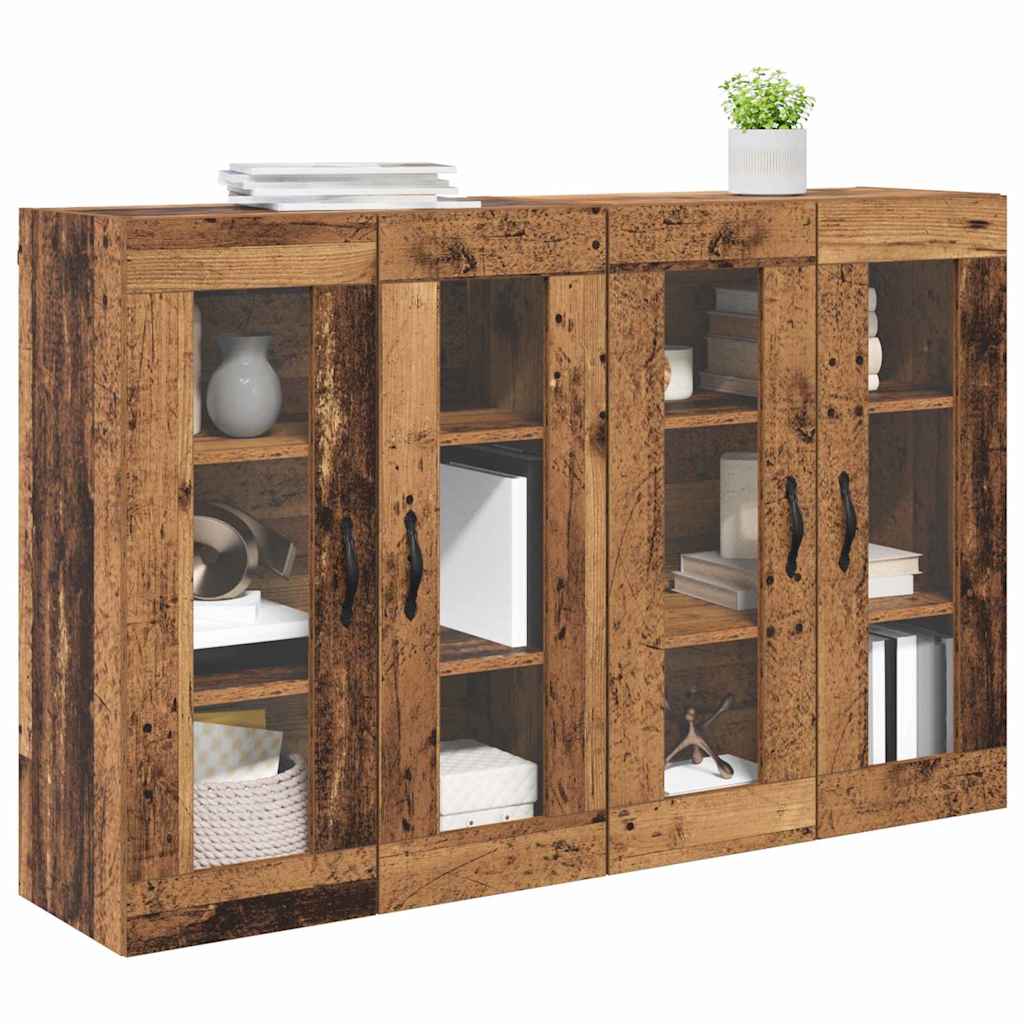 Wandschränke 2 pcs Altholz 69,5 x 34 x 90 cm Holzwerkstoff