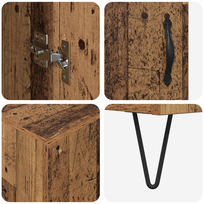 Highboard Altholz 69,5 x 34 x 180 cm Holzwerkstoff