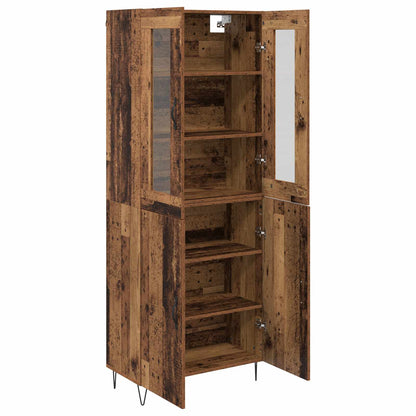 Highboard Altholz 69,5 x 34 x 180 cm Holzwerkstoff