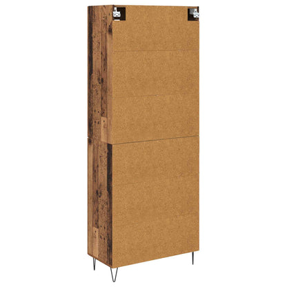 Highboard Altholz 69,5 x 34 x 180 cm Holzwerkstoff