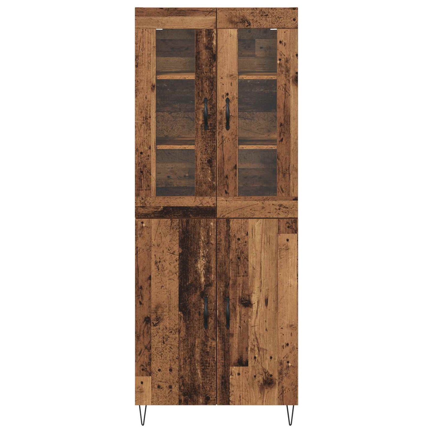 Highboard Altholz 69,5 x 34 x 180 cm Holzwerkstoff
