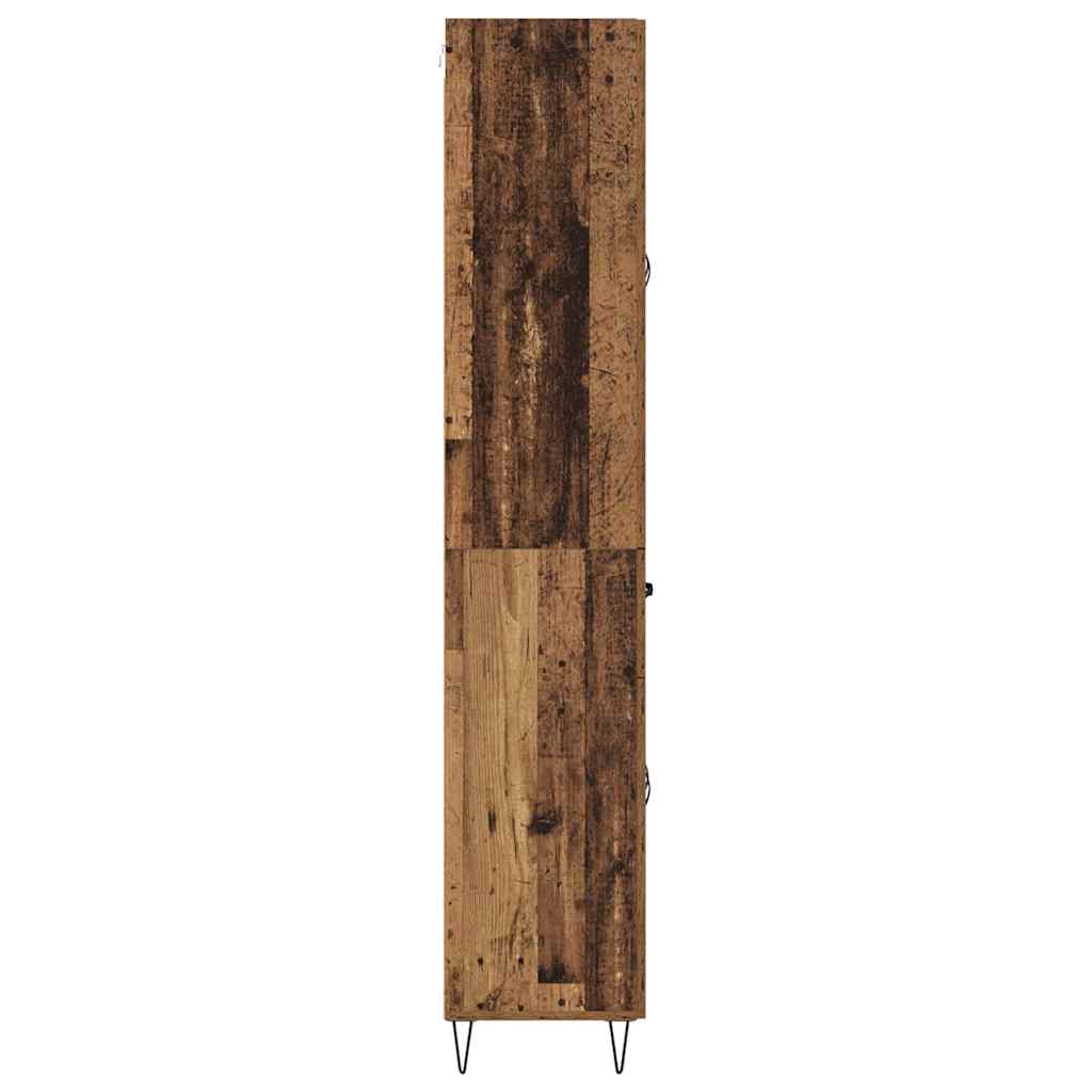 Highboard Altholz 69,5 x 34 x 180 cm Holzwerkstoff