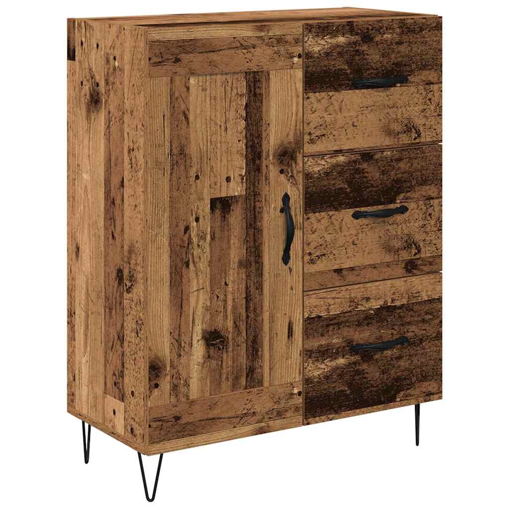 Highboard Altholz 69,5 x 34 x 180 cm Holzwerkstoff