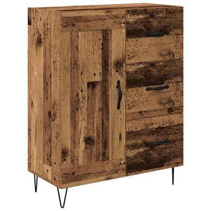 Highboard Altholz 69,5 x 34 x 180 cm Holzwerkstoff