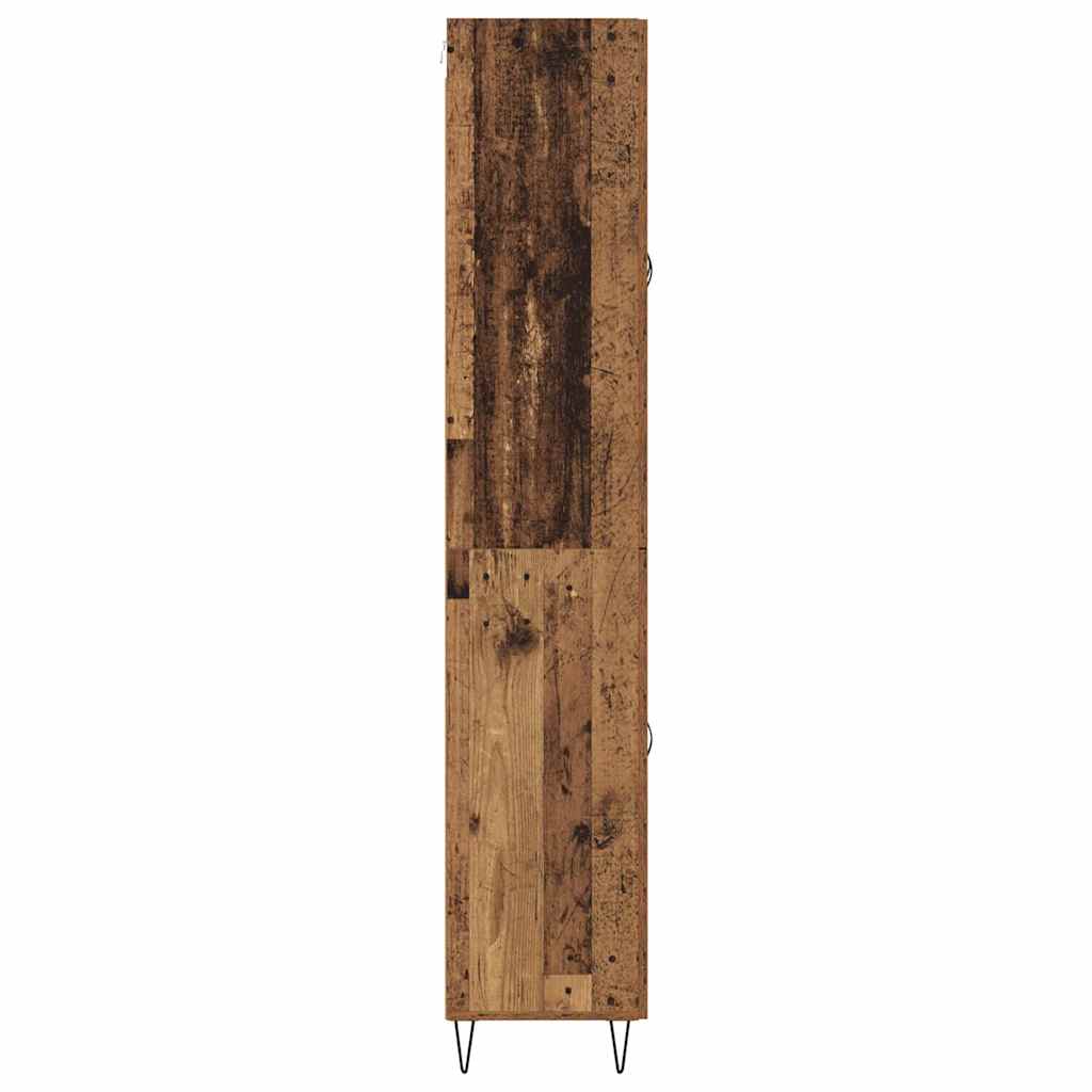 Highboard Altholz 69,5 x 34 x 180 cm Holzwerkstoff