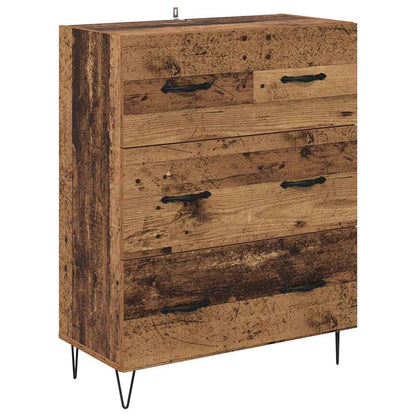 Highboard Altholz 69,5 x 34 x 180 cm Holzwerkstoff