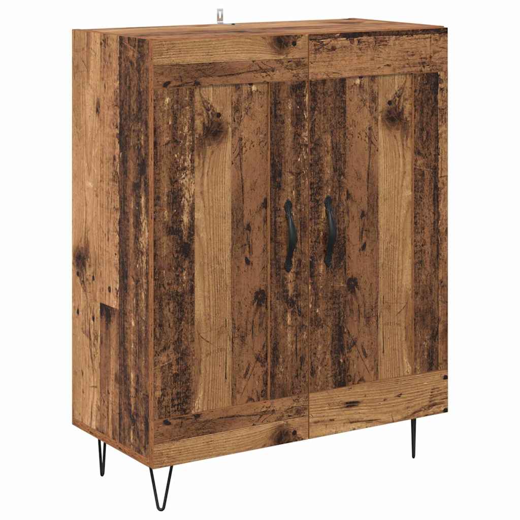 Highboard Altholz 69,5 x 34 x 180 cm Holzwerkstoff