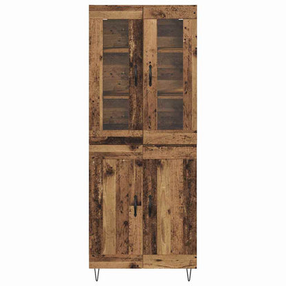 Highboard Altholz 69,5 x 34 x 180 cm Holzwerkstoff