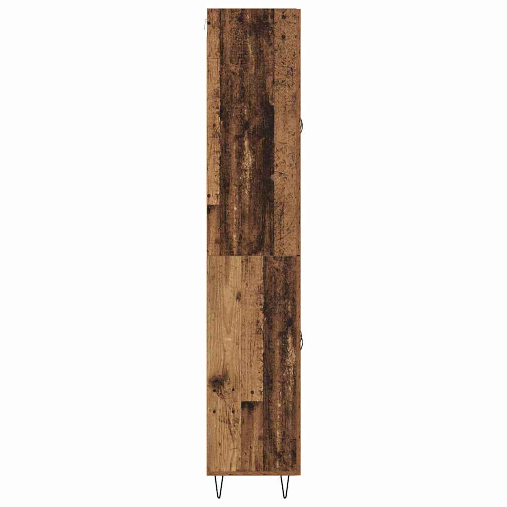 Highboard Altholz 69,5 x 34 x 180 cm Holzwerkstoff