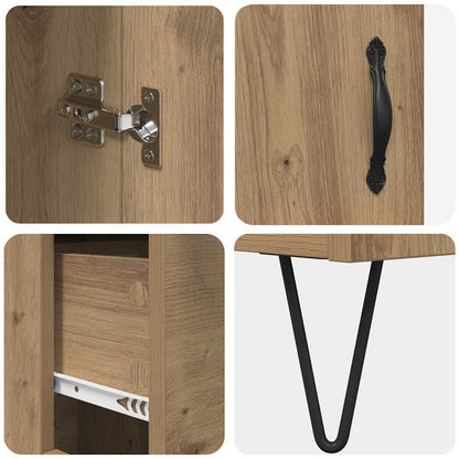 Highboard Artisan-Eiche 69,5 x 34 x 180 cm Holzwerkstoff