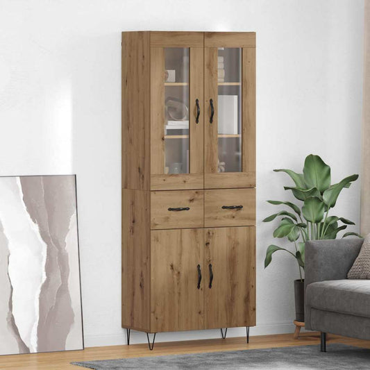 Highboard Artisan-Eiche 69,5 x 34 x 180 cm Holzwerkstoff