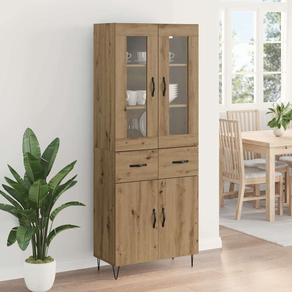 Highboard Artisan-Eiche 69,5 x 34 x 180 cm Holzwerkstoff