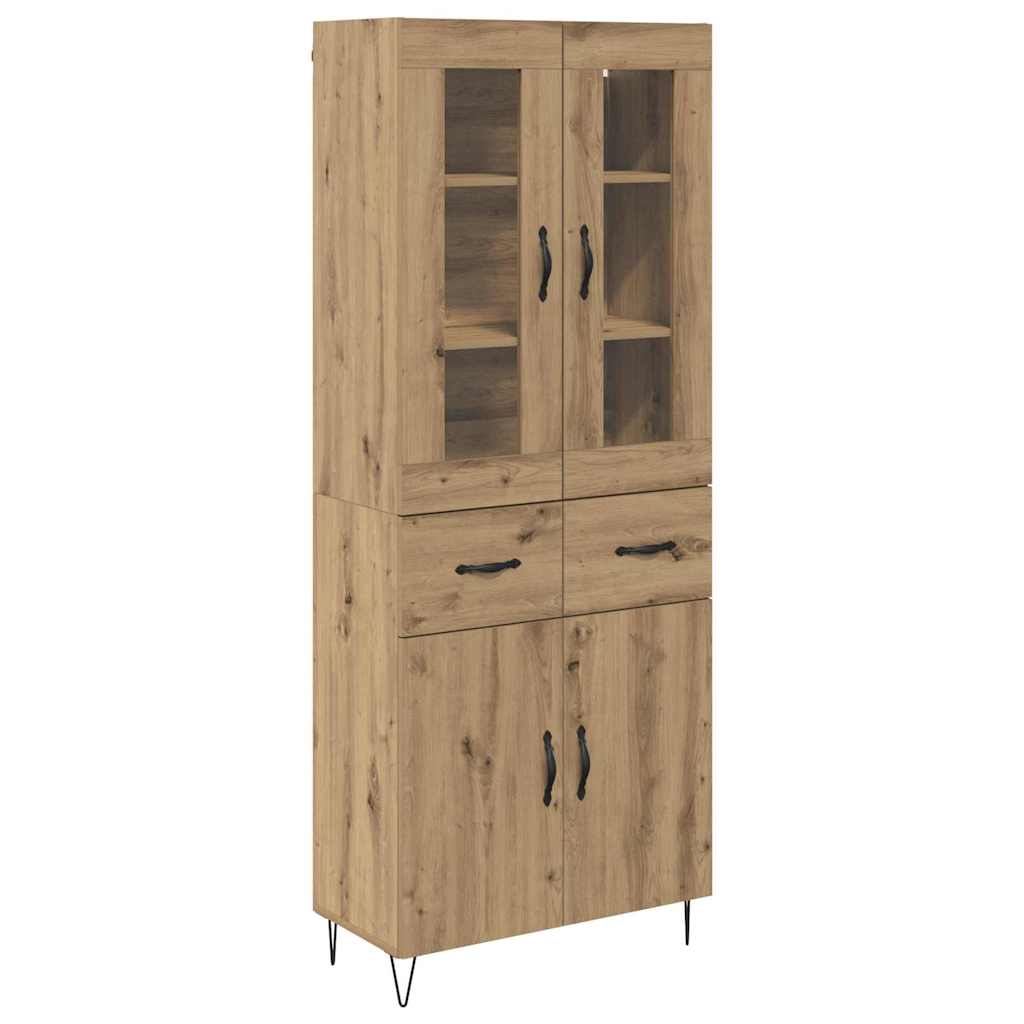 Highboard Artisan-Eiche 69,5 x 34 x 180 cm Holzwerkstoff