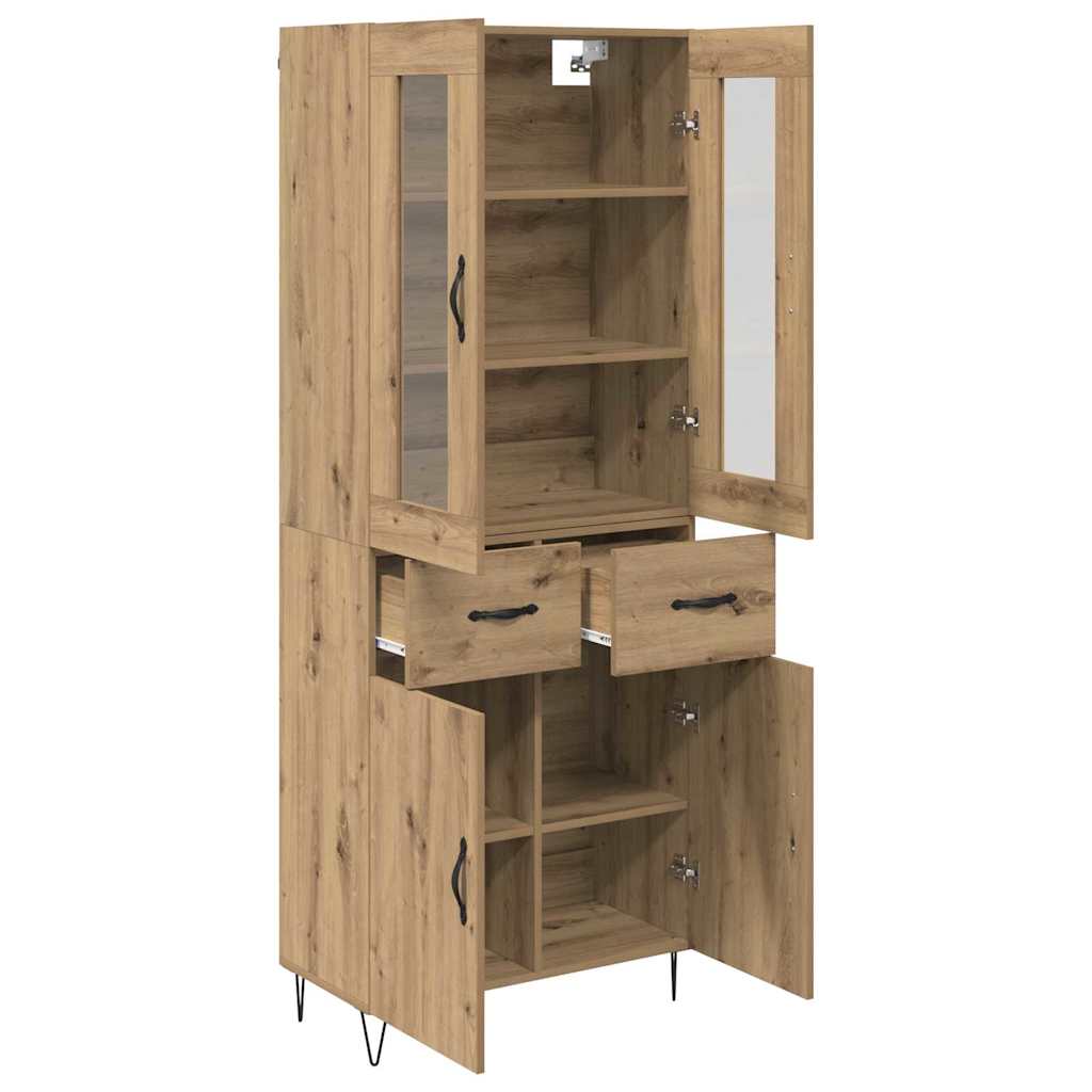 Highboard Artisan-Eiche 69,5 x 34 x 180 cm Holzwerkstoff