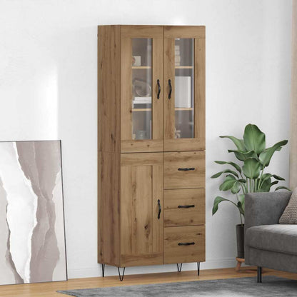 Highboard Artisan-Eiche 69,5 x 34 x 180 cm Holzwerkstoff