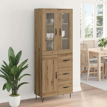 Highboard Artisan-Eiche 69,5 x 34 x 180 cm Holzwerkstoff