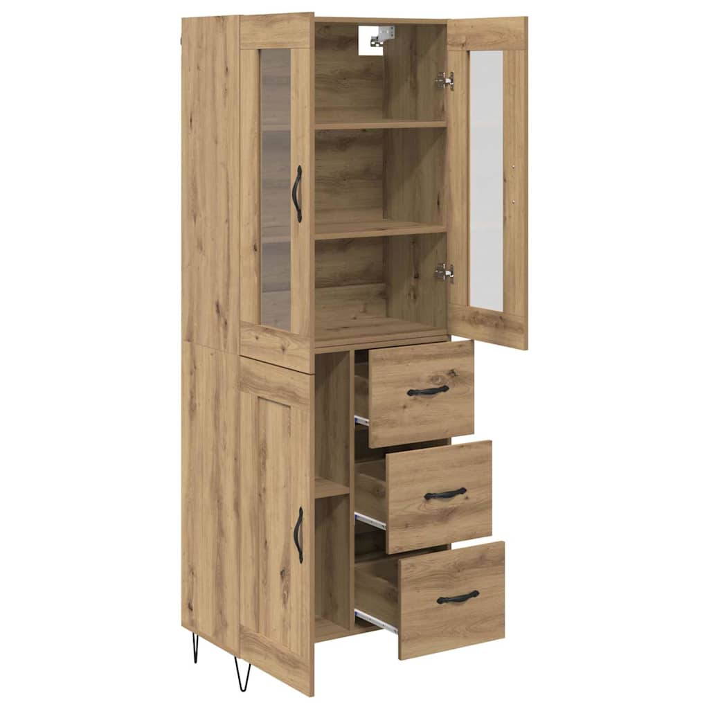 Highboard Artisan-Eiche 69,5 x 34 x 180 cm Holzwerkstoff