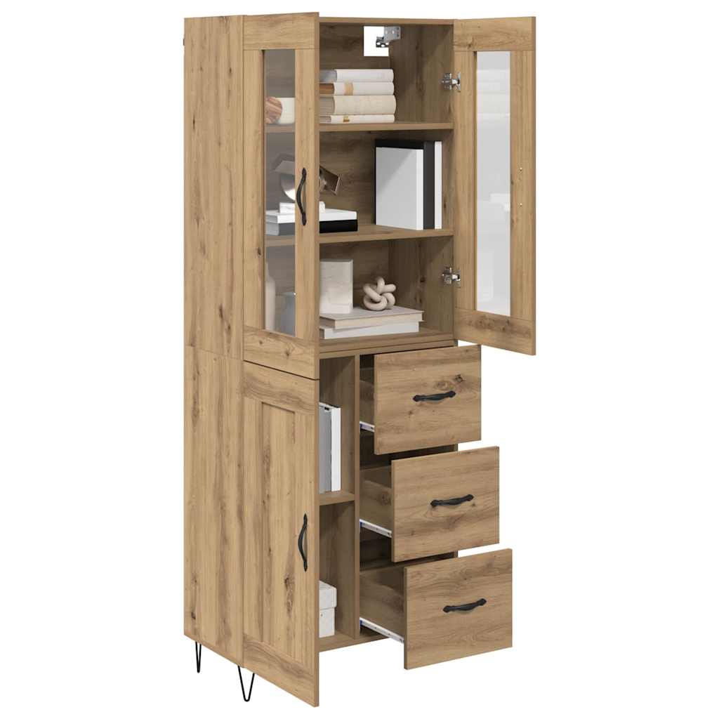 Highboard Artisan-Eiche 69,5 x 34 x 180 cm Holzwerkstoff