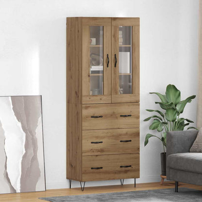 Highboard Artisan-Eiche 69,5 x 34 x 180 cm Holzwerkstoff