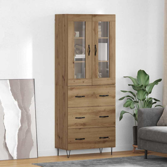 Highboard Artisan-Eiche 69,5 x 34 x 180 cm Holzwerkstoff