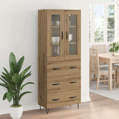Highboard Artisan-Eiche 69,5 x 34 x 180 cm Holzwerkstoff