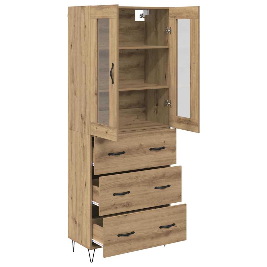 Highboard Artisan-Eiche 69,5 x 34 x 180 cm Holzwerkstoff