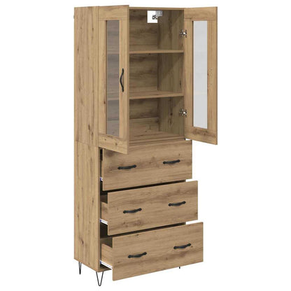 Highboard Artisan-Eiche 69,5 x 34 x 180 cm Holzwerkstoff