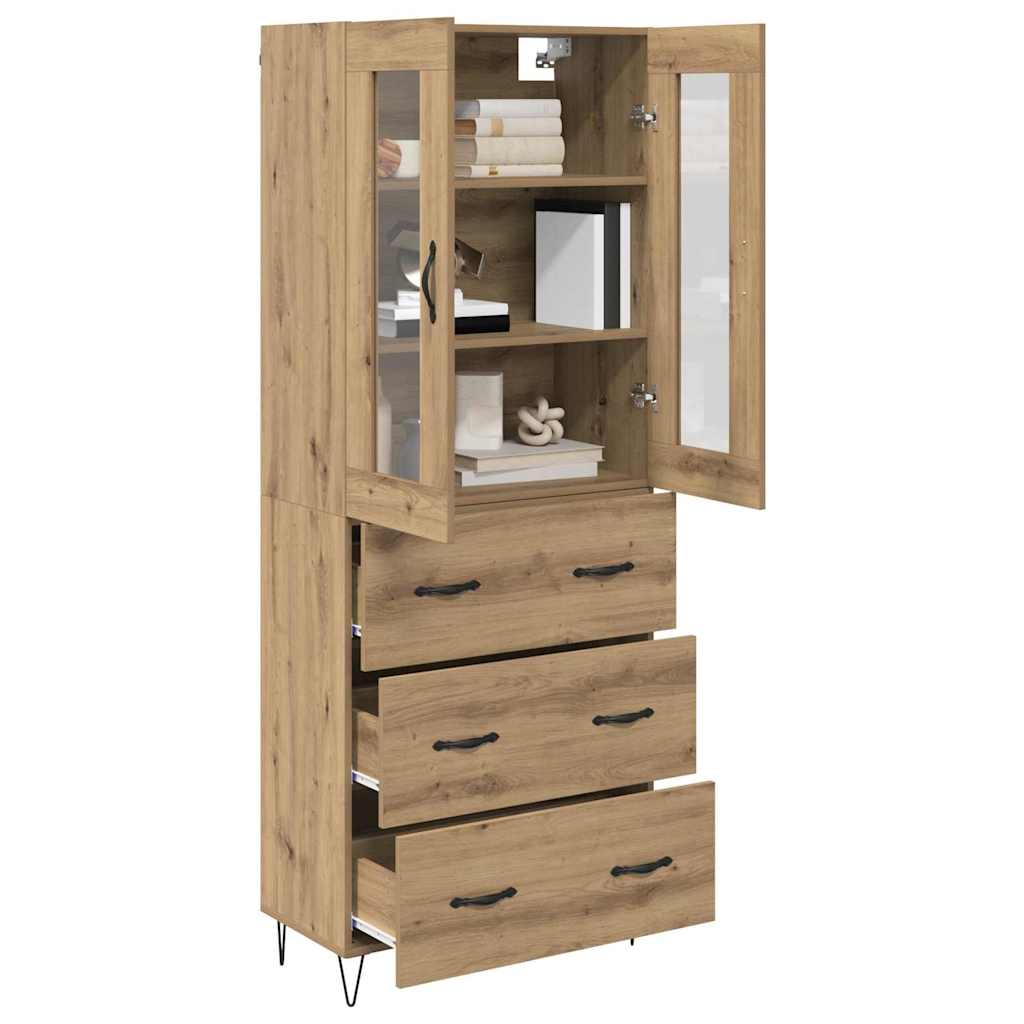 Highboard Artisan-Eiche 69,5 x 34 x 180 cm Holzwerkstoff
