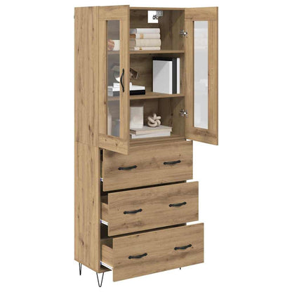 Highboard Artisan-Eiche 69,5 x 34 x 180 cm Holzwerkstoff