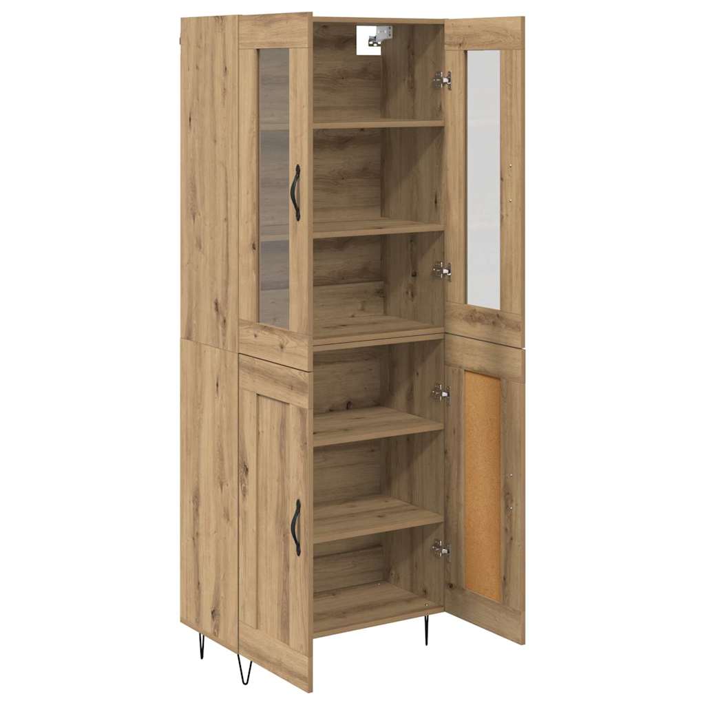 Highboard Artisan-Eiche 69,5 x 34 x 180 cm Holzwerkstoff