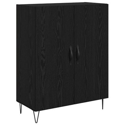 Highboard Weiß und Schwarz Eiche 69,5 x 34 x 180 cm