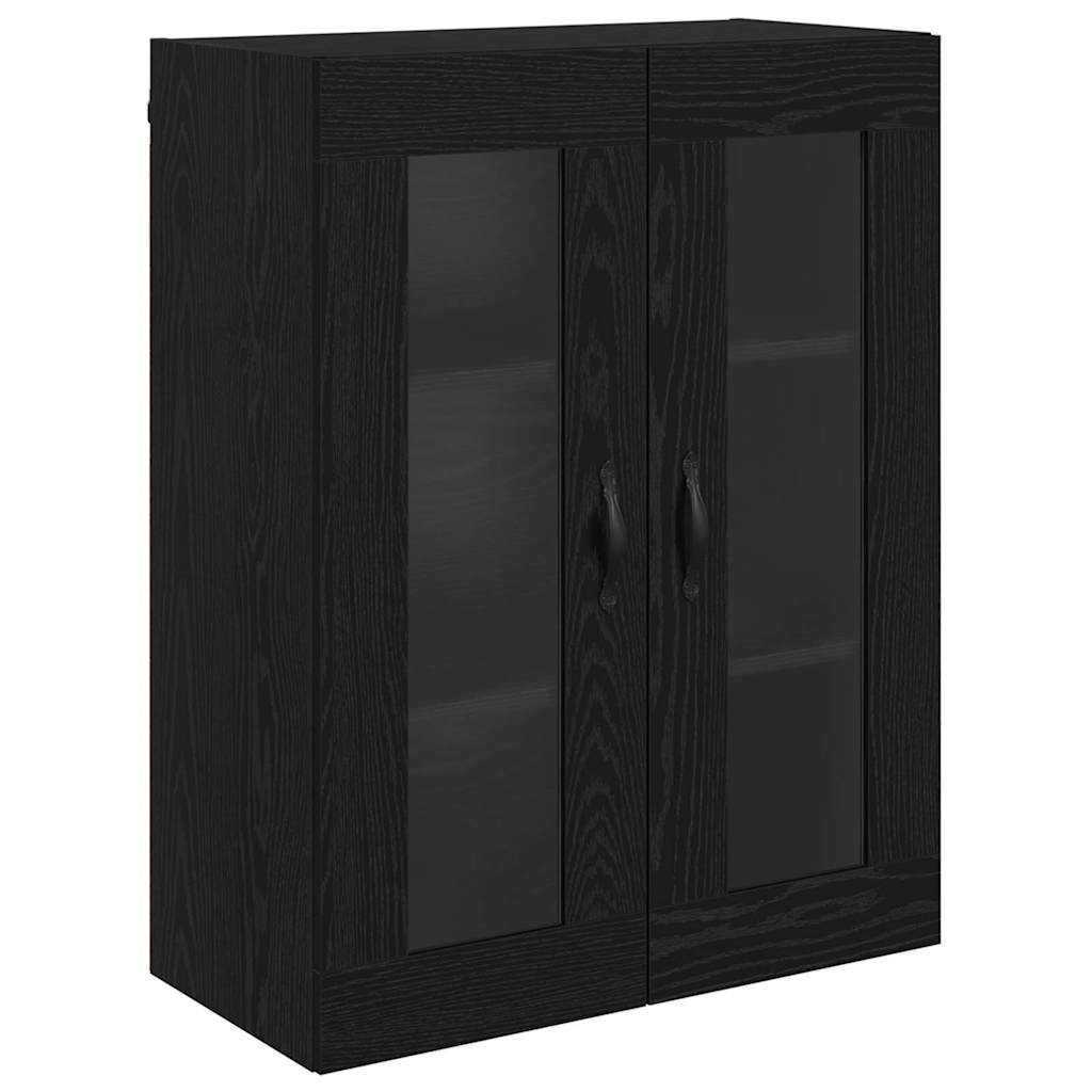 Highboard Weiß und Schwarz Eiche 69,5 x 34 x 180 cm