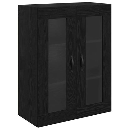 Highboard Schwarz Eichen-Optik 69,5 x 34 x 180 cm Holzwerkstoff