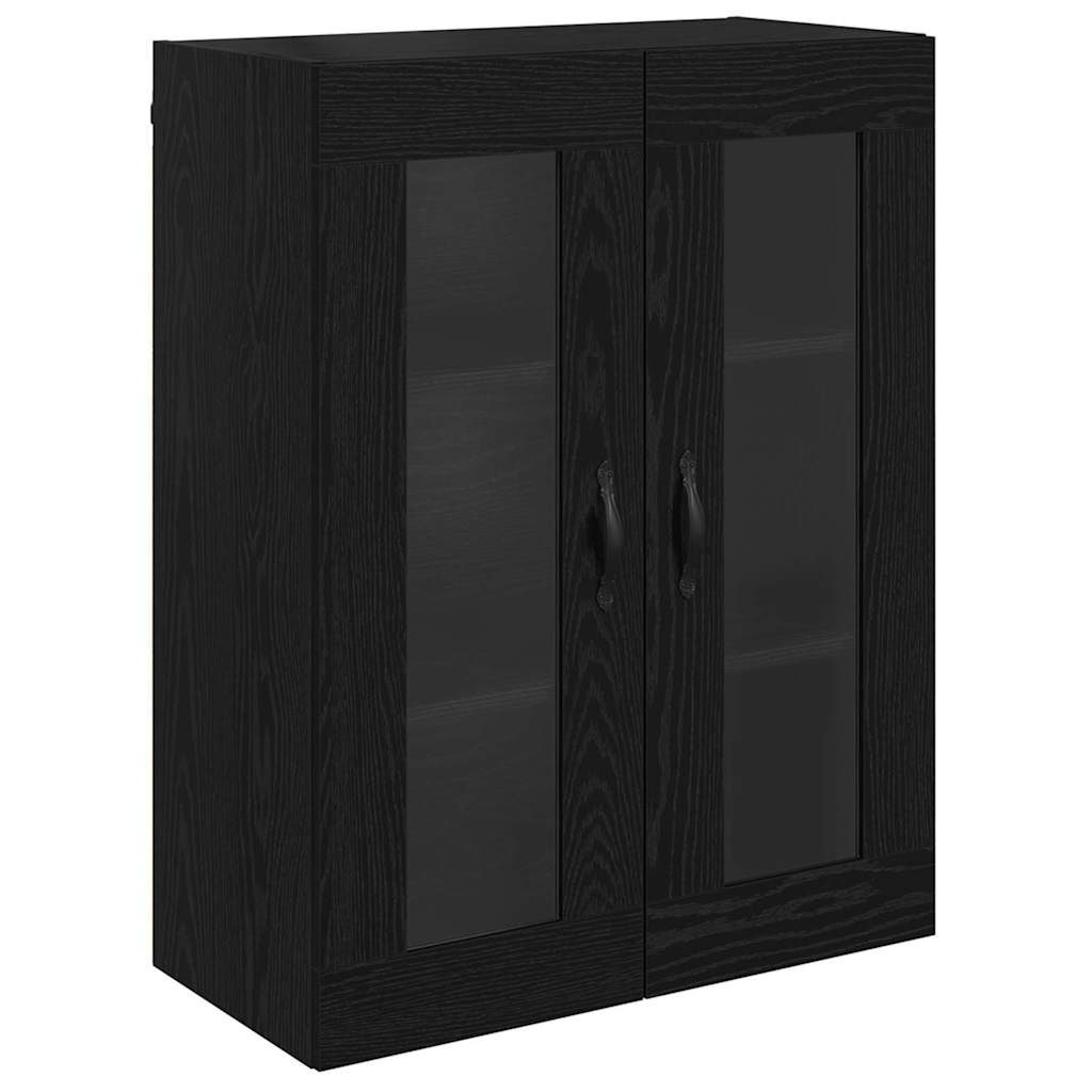 Highboard Schwarz Eichen-Optik 69,5 x 34 x 180 cm Holzwerkstoff