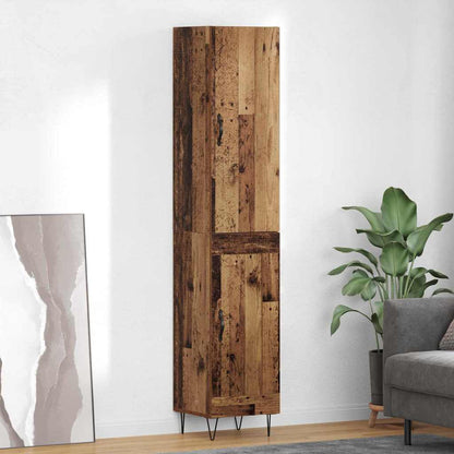 Highboard Altholz 69,5 x 34 x 180 cm Holzwerkstoff