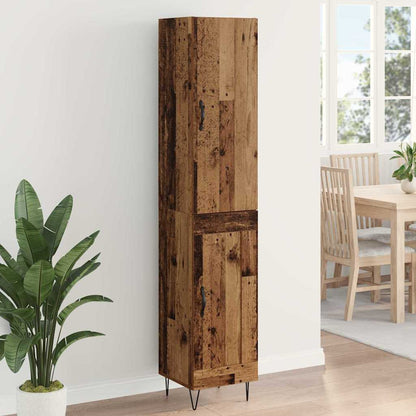 Highboard Altholz 69,5 x 34 x 180 cm Holzwerkstoff