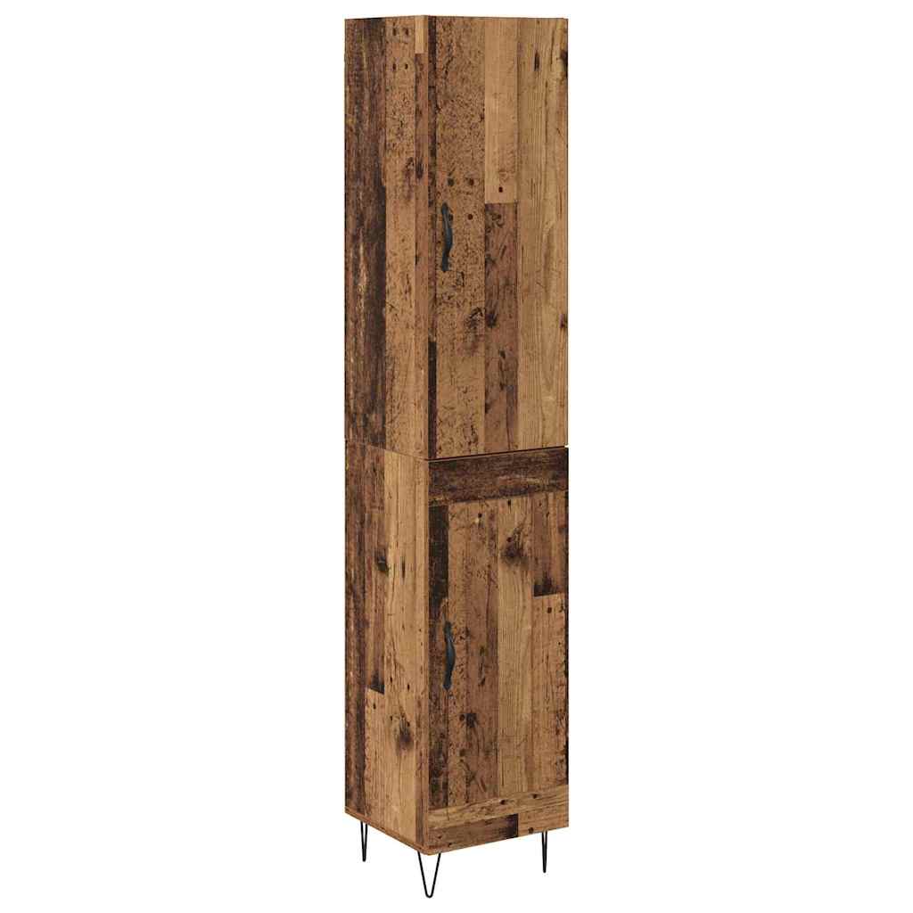 Highboard Altholz 69,5 x 34 x 180 cm Holzwerkstoff