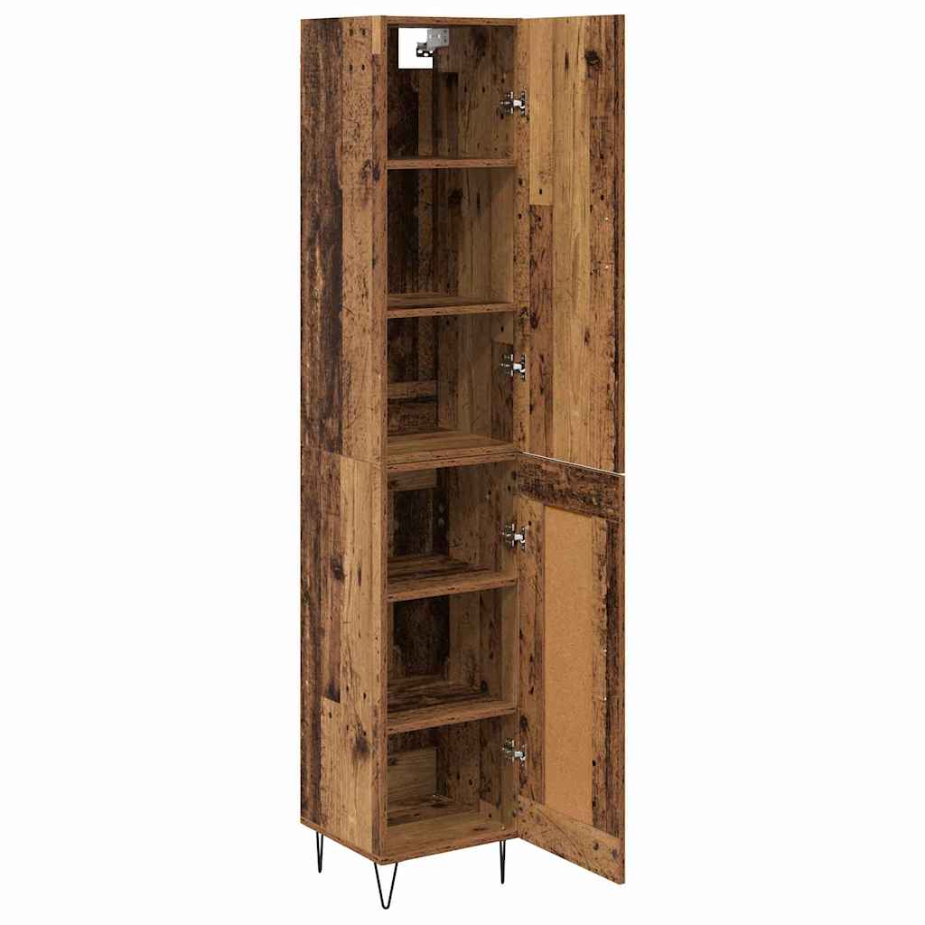 Highboard Altholz 69,5 x 34 x 180 cm Holzwerkstoff