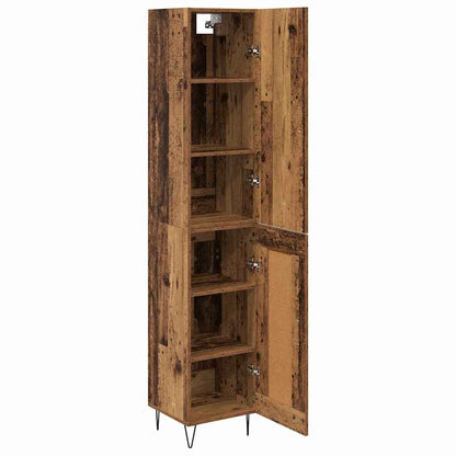 Highboard Altholz 69,5 x 34 x 180 cm Holzwerkstoff