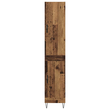 Highboard Altholz 69,5 x 34 x 180 cm Holzwerkstoff
