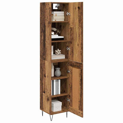Highboard Altholz 69,5 x 34 x 180 cm Holzwerkstoff