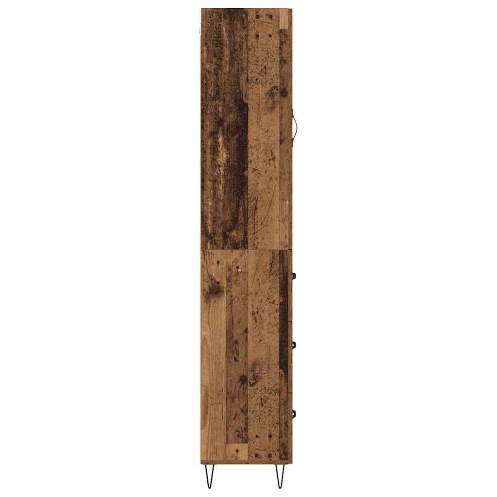 Highboard Altholz 69,5 x 34 x 180 cm Holzwerkstoff