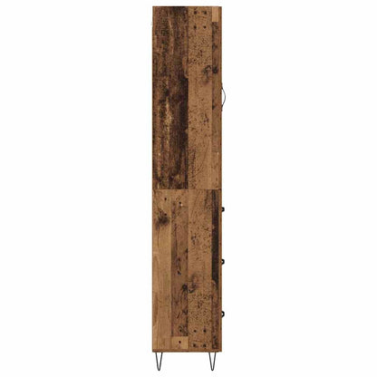 Highboard Altholz 69,5 x 34 x 180 cm Holzwerkstoff