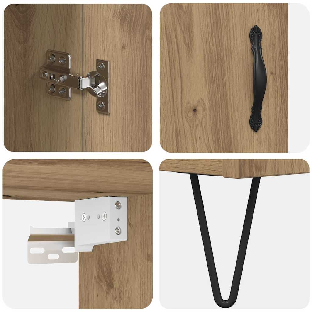 Highboard Artisan-Eiche 69,5 x 34 x 180 cm Holzwerkstoff