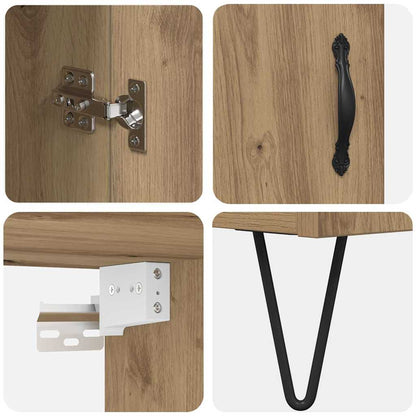 Highboard Artisan-Eiche 69,5 x 34 x 180 cm Holzwerkstoff