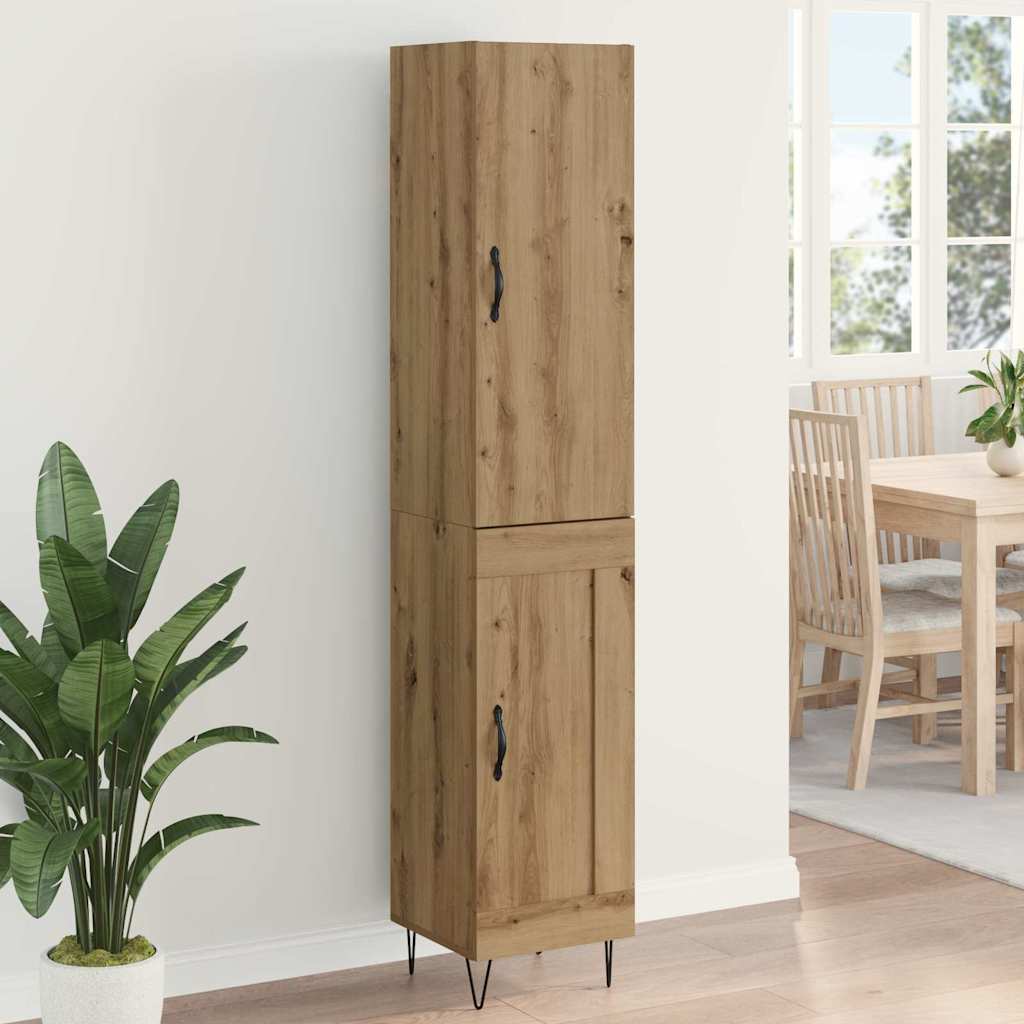 Highboard Artisan-Eiche 69,5 x 34 x 180 cm Holzwerkstoff