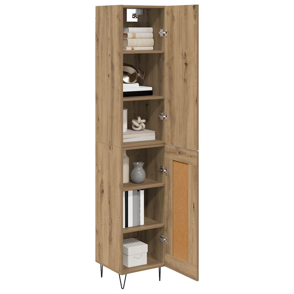 Highboard Artisan-Eiche 69,5 x 34 x 180 cm Holzwerkstoff