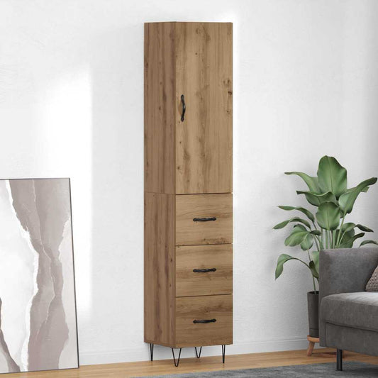 Highboard Artisan-Eiche 69,5 x 34 x 180 cm Holzwerkstoff